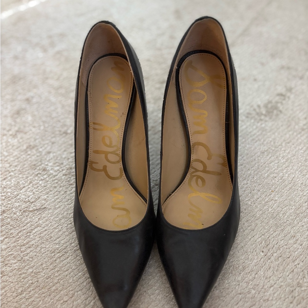 Sam Edelman Black Pointed Toe Heels